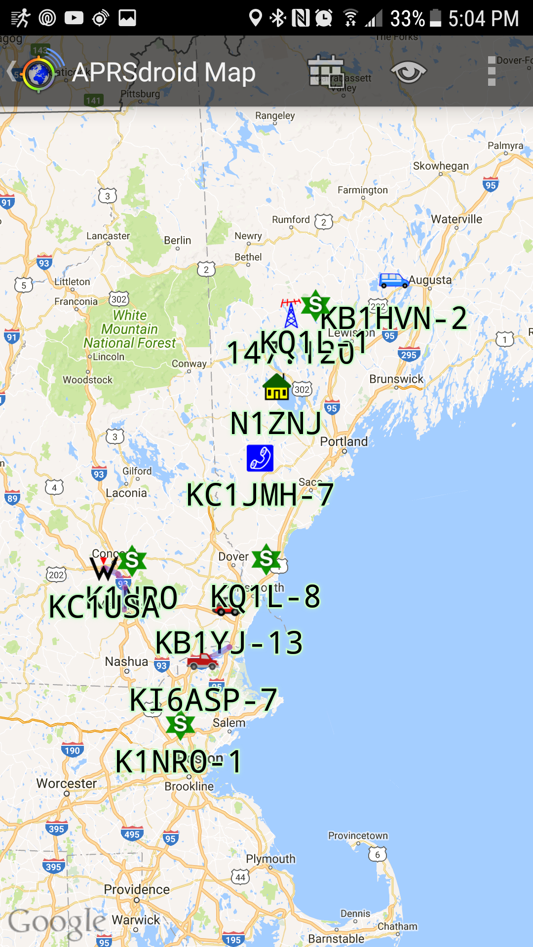 More APRS Stations on Map – KC1JMH